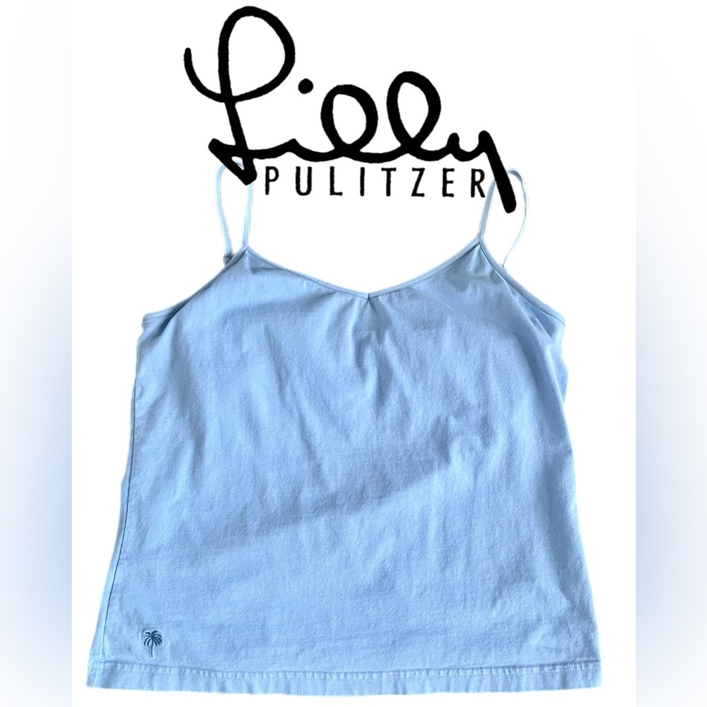 Lilly Pulitzer Sky Blue Camisole With Shelf Bra Large